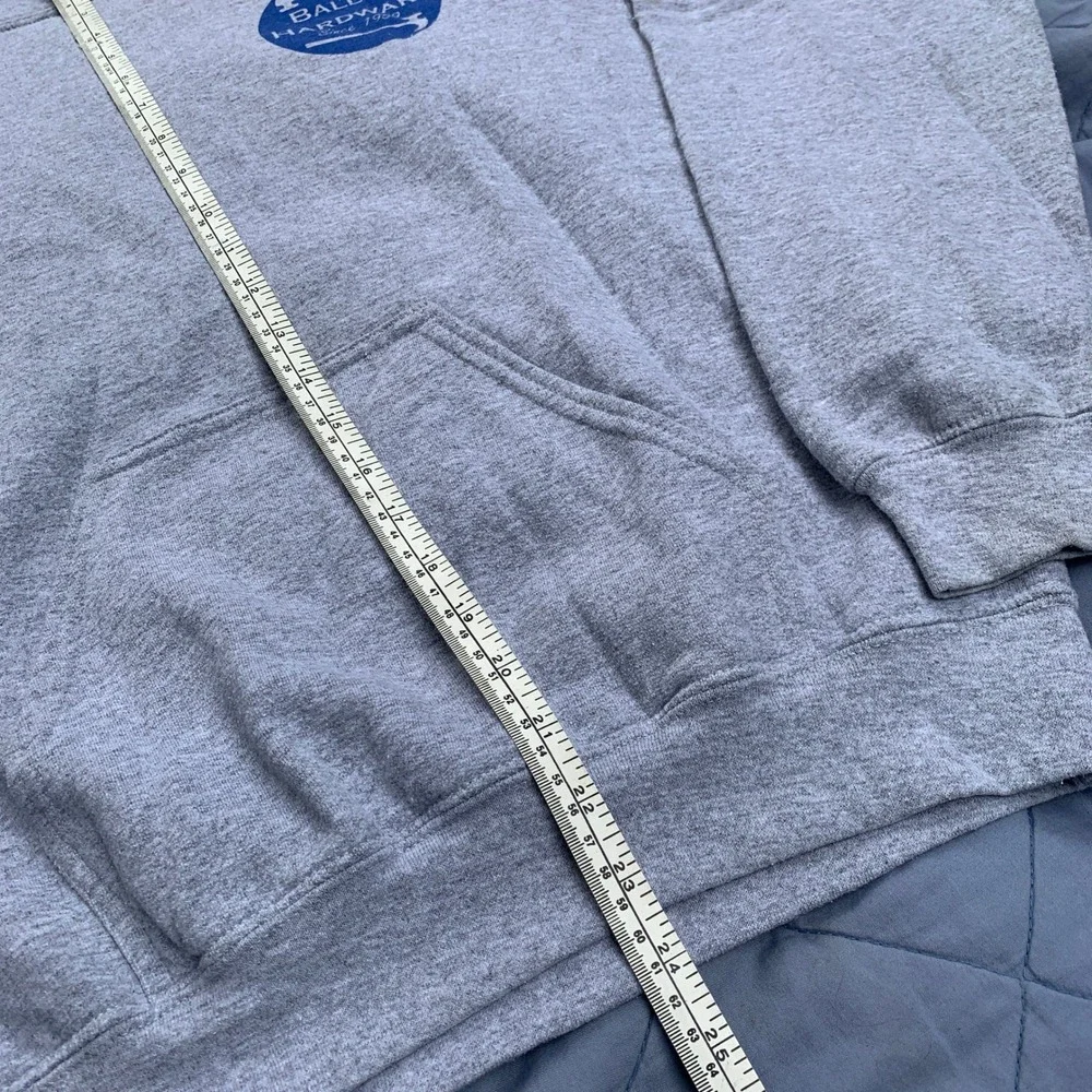 Gildan "Baller Hardware" logo hoodie sweatshirt in gray - size small mens - Picture 6 of 6
